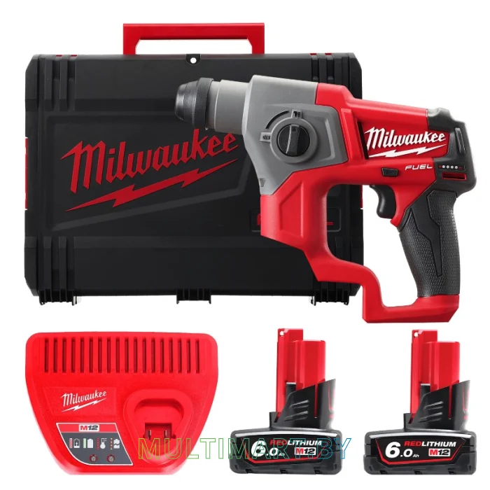 Перфоратор Milwaukee M12 Fuel CH-602X 4933451510 (с 2-мя АКБ, кейс)